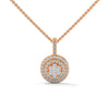 Radiant Circles Lab Grown Diamond Multi-Halo Gold Pendant