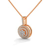 Radiant Circles Lab Grown Diamond Multi-Halo Gold Pendant