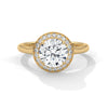 Round Halo Lab Grown Diamond Gold Ring