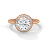 Round Halo Lab Grown Diamond Gold Ring