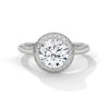 Round Halo Lab Grown Diamond Gold Ring