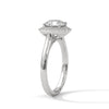 Round Halo Lab Grown Diamond Gold Ring