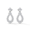 Teardrop Shape Lab Grown Diamond Gold Earrings