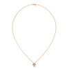 Asscher Cut Lab Grown Diamond Gold Pendant Chain