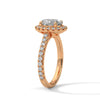 Oval Halo Lab Grown Diamond Gold Ring