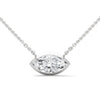 Marquise Cut Lab Grown Diamond Bezel Gold Pendant Chain