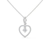 Celebrate love with the Eternal Embrace Heart Pendant, where a sparkling solitaire is cradled within a diamond-studded golden heart.