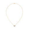 Marquise Cut Lab Grown Diamond Bezel Gold Pendant Chain
