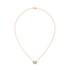 Marquise Cut Lab Grown Diamond Bezel Gold Pendant Chain