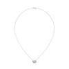 Marquise Cut Lab Grown Diamond Bezel Gold Pendant Chain