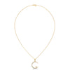 Celestial Glow Lab Grown Diamond Crescent Moon Gold Pendant