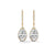 Dramatic rose gold danglers with pear-shaped centerpieces and a cascade of diamonds for breathtaking brilliance.