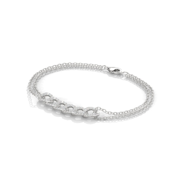 A captivating bangle bracelet adorned with 199 round-shaped diamonds totaling 1.00 carat. Its 6.50-inch length ensures a perfect fit, radiating sophistication and brilliance.