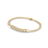 A captivating bangle bracelet adorned with 199 round-shaped diamonds totaling 1.00 carat. Its 6.50-inch length ensures a perfect fit, radiating sophistication and brilliance.