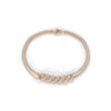 A captivating bangle bracelet adorned with 199 round-shaped diamonds totaling 1.00 carat. Its 6.50-inch length ensures a perfect fit, radiating sophistication and brilliance.
