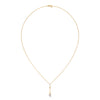 A sleek cascade of gold and diamonds, the Celestial Drop Diamond Pendant offers minimalist elegance with a cosmic sparkle.
