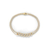 A captivating bangle bracelet adorned with 199 round-shaped diamonds totaling 1.00 carat. Its 6.50-inch length ensures a perfect fit, radiating sophistication and brilliance.
