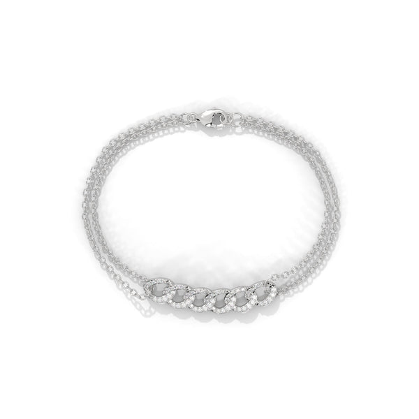 A captivating bangle bracelet adorned with 199 round-shaped diamonds totaling 1.00 carat. Its 6.50-inch length ensures a perfect fit, radiating sophistication and brilliance.