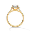Radiant Halo Lab Grown Diamond Gold Engagement Ring
