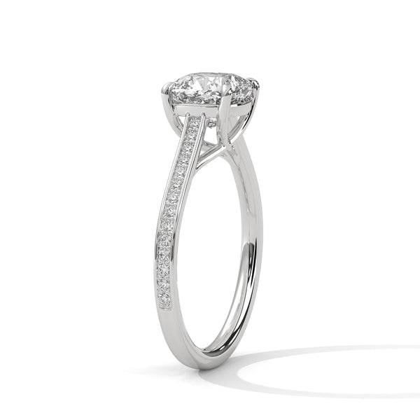 Cushion Cut Lab Grown Diamond Gold Ring