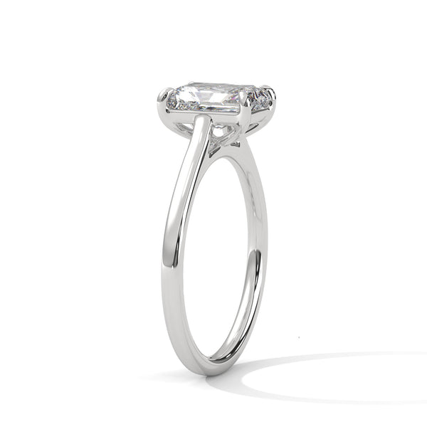 Emerald Cut Lab Grown Diamond Gold Ring