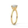 Graceful Radiance Cushion Cut Lab Grown Diamond Gold Solitaire Ring