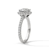 Cushion Cut Pave Set Lab Grown Diamond Gold Ring