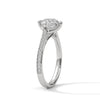 Round Cut Lab Grown Diamond Pave Gold Ring