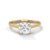 Graceful Radiance Cushion Cut Lab Grown Diamond Gold Solitaire Ring