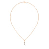 Marquise Cut Lab Grown Diamond Gold Pendant Chain