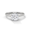Graceful Radiance Cushion Cut Lab Grown Diamond Gold Solitaire Ring
