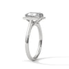 Emerald Cut Lab Grown Diamond Halo Gold Ring
