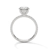 Round Pave Lab Grown Diamond Gold Ring