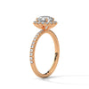 A brilliant round lab-grown diamond encircled by a halo of sparkle — timeless beauty with radiant allure.