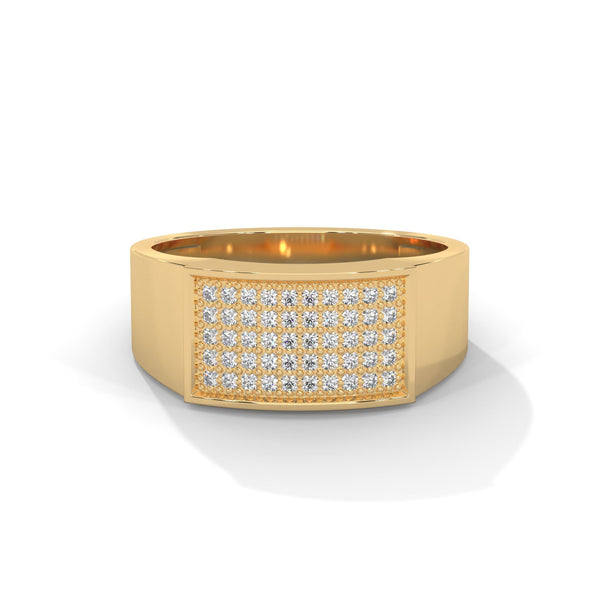 “A bold gold diamond ring delivering timeless luxury, exceptional brilliance, and modern style for those who appreciate refined, confident elegance.”
