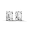 Emerald Cut Lab Grown Diamond Gold Earrings