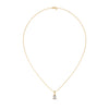 Ethereal Sparkle Pear Lab Grown Diamond Gold Pendant Chain