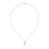 Ethereal Sparkle Pear Lab Grown Diamond Gold Pendant Chain