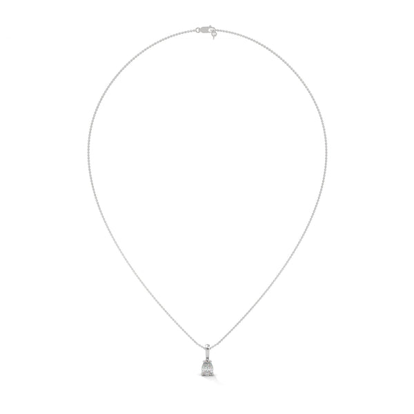 Ethereal Sparkle Pear Lab Grown Diamond Gold Pendant Chain