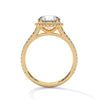 Round Lab Grown Diamond Gold Ring Pave Perfection in a Timeless Halo Design