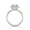 “Celestial Halo Ring—round-cut brilliance, radiant halo sparkle, and white-gold elegance crafted to symbolize everlasting love, timeless beauty, and unforgettable engagements.”