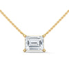 Princess Cut Lab Grown Diamond Gold Pendant Chain