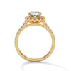 Oval Halo Lab Grown Diamond Gold Ring