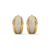 Bold yet graceful, these yellow gold huggie earrings feature a stunning tapered pavé diamond pattern for a refined sparkle.