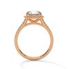Round Lab Grown Diamond Gold Ring Pave Perfection in a Timeless Halo Design