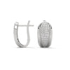 Bold yet graceful, these yellow gold huggie earrings feature a stunning tapered pavé diamond pattern for a refined sparkle.