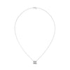 Princess Cut Lab Grown Diamond Gold Pendant Chain