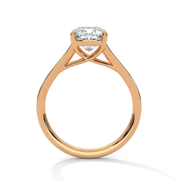 Cushion Cut Lab Grown Diamond Gold Ring
