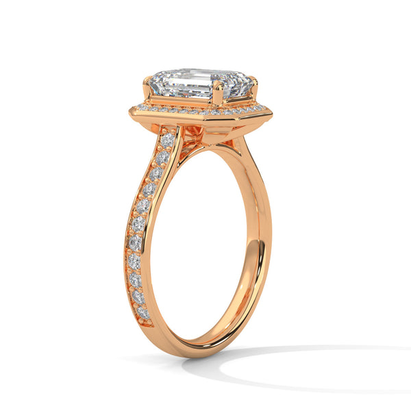 “Arden Ring—emerald-cut brilliance, sleek pavé halo, and modern white-gold luxury crafted to symbolize timeless elegance, refined style, and everlasting love.”