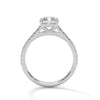 Emerald Cut Lab Grown Diamond Gold Ring Sleek Pave Band Engagement Ring